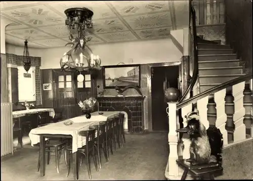 Ak Lehde Lübbenau Spreewald, Im Cafe Venedig, Dachs