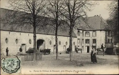 Ak Etaples Pas de Calais, Ferme du Chateau de Rosamel