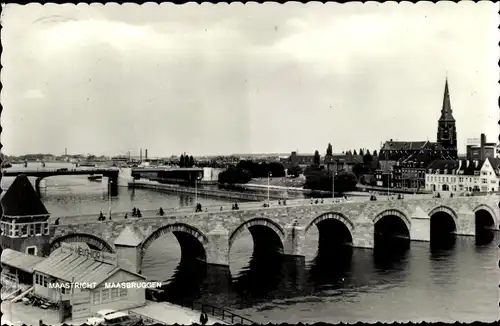 Ak Maastricht Limburg Niederlande, Maasbrüggen