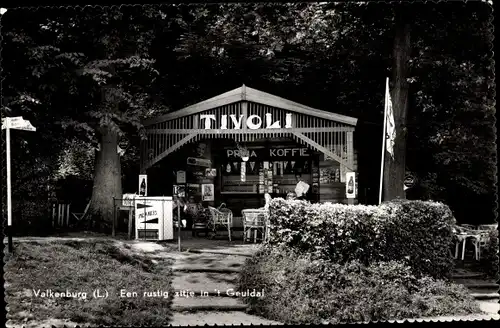 Ak Valkenburg Limburg Niederlande, Een rustig zitje in 't Geuldal, Kiosk Tivoli