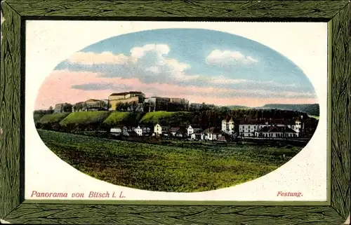 Präge Passepartout Ak Bitche Bitsch Lothringen Moselle, Festung, Panorama