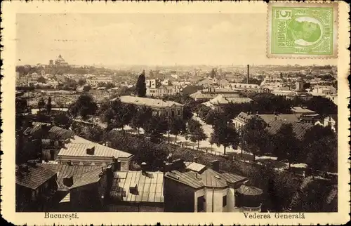 Ak București Bukarest Rumänien, Totalansicht