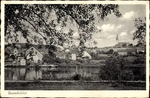 Ak Baumholder im Kreis Birkenfeld, Partie am See mit Blick zum Ort