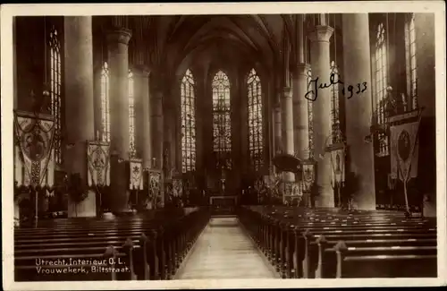 Ak Utrecht Niederlande, Interieur D. L., Vrouwekerk, Blitstraat