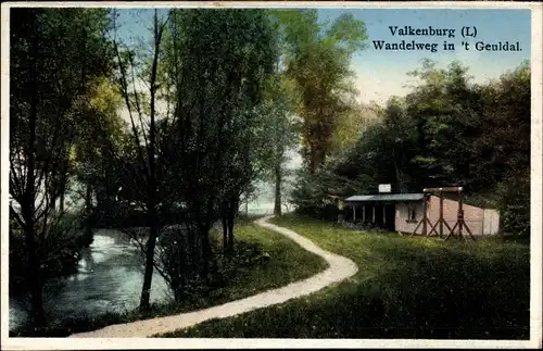 Ak Valkenburg (L.) Limburg Niederlande, Wandelweg in 't Geuldal