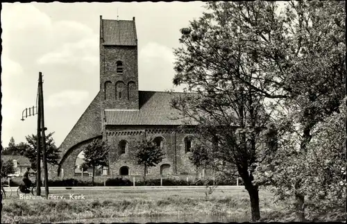 Ak Bierum Groningen, Herv. Kerk