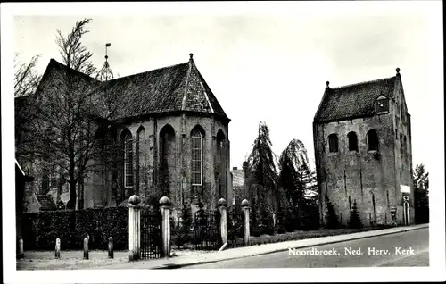 Ak Noordbroek Groningen, Ned. Herv. Kerk