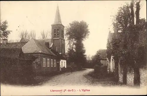 Ak Liencourt Pas de Calais, L'Eglise