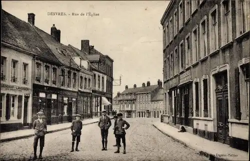 Ak Desvres Pas de Calais, Rue de l'Eglise