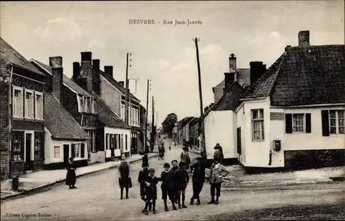 Ak Desvres Pas de Calais, Rue Jean Jaures