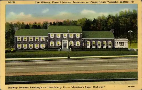Ak Harrisburg Pennsylvania USA, The Midway, Howard Johnson Restaurant on Pennsylvania Turnpike