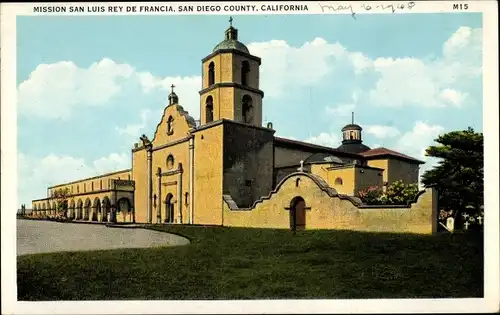 Ak San Diego Kalifornien USA, Mission San Luis Rey de Francia