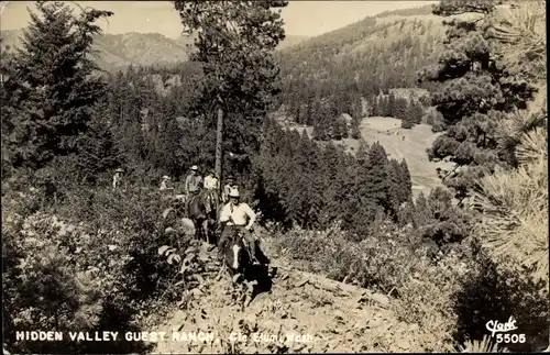 Ak Cle Elum Washington USA, Hidden Valley Guest Ranch, Reitergruppe
