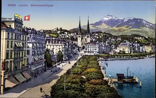 Ak Luzern Stadt Schweiz, Schweizerhofquai