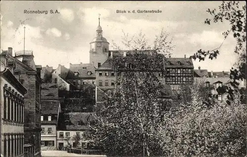 Ak Ronneburg in Thüringen, Blick von der Gartenstraße