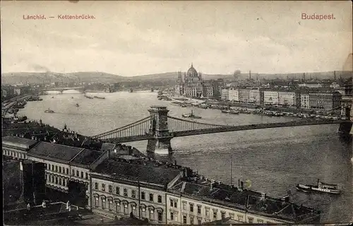 Ak Budapest Ungarn, Kettenbrücke