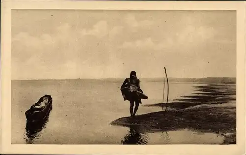 Ak Brasilien, L'Araguaya, Un Pecheur de tortues