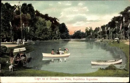 Ak La Plata Argentinien, Lago en el Bosque