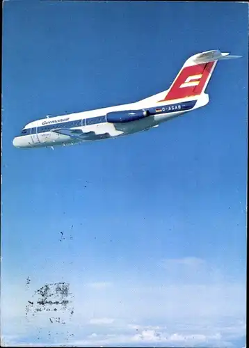 Ak Passagierflugzeug Germanair, D-AGAB