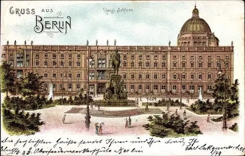 Litho Berlin Mitte, Königliches Schloss, Denkmal