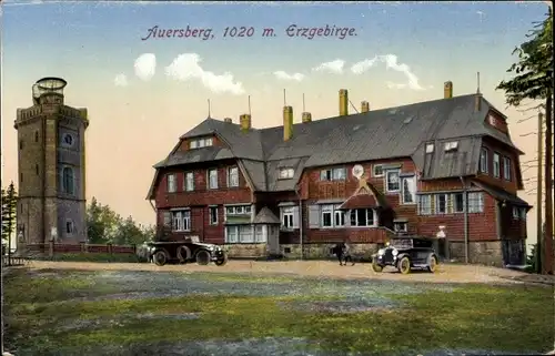 Ak Wildenthal Eibenstock im Erzgebirge, Auersberg, Unterkunftshaus, Bergwirt Max Teller