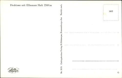 Ak Wilder Kaiser in Tirol, Hechtsee, Ellmauer Halt 2344 m