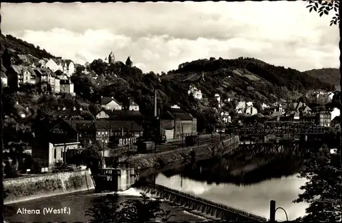 Ak Altena in Westfalen, Teilansicht, Wehr