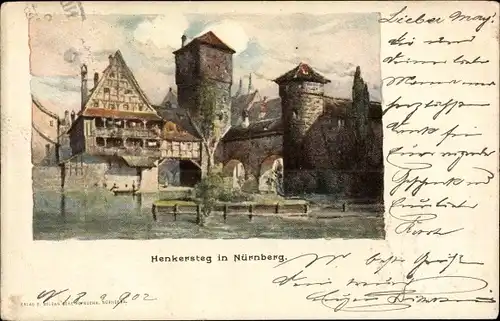Künstler Ak Nürnberg in Mittelfranken, Henkersteg