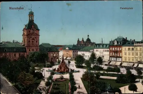 Ak Mannheim in Baden, Paradeplatz