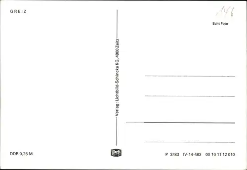 Ak Greiz im Vogtland, Ortsansicht