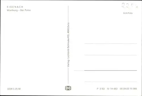 Ak Lutherstadt Eisenach in Thüringen, Wartburg, der Palas