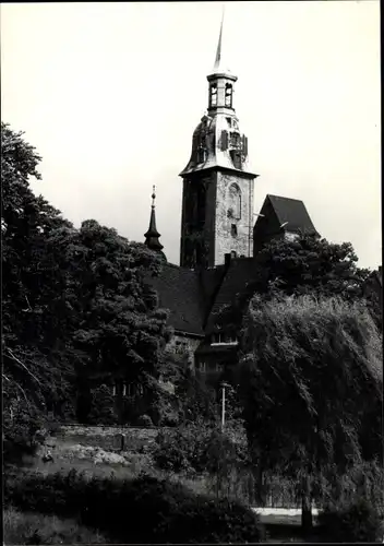 Foto Ak Freiberg in Sachsen, Blick auf die Kirche