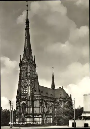 Ak Karl Marx Stadt Chemnitz in Sachsen, Petrikirche