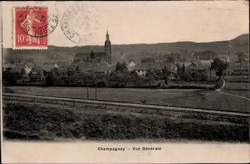 Ak Champagney Haute Saône, Vue Generale