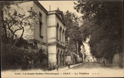 Ak Gray Haute Saone, Das Theater