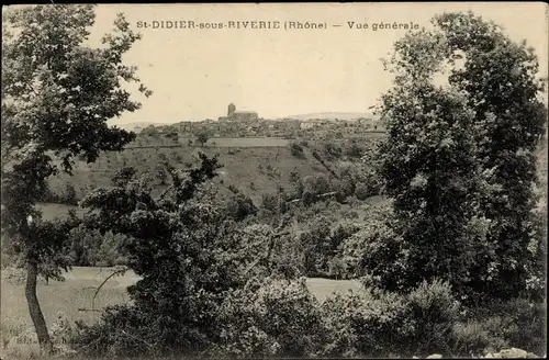 Ak Saint Didier sous Riverie Chabanière Rhône, Vue generale