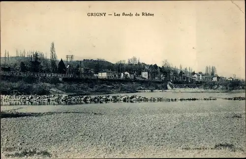 Ak Grigny Lyon Rhône, Les Bords du Rhone