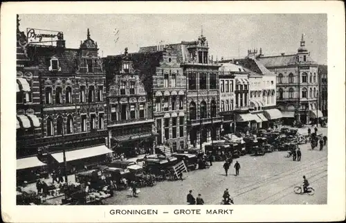 Ak Groningen Niederlande, Grote Markt
