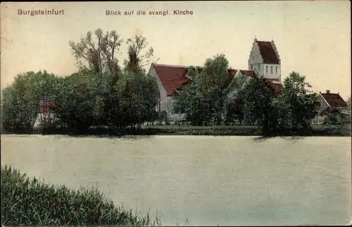 Ak Burgsteinfurt Steinfurt im Münsterland, Blick auf die evangl. Kirche