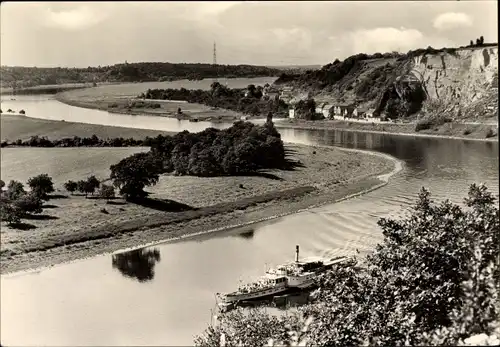 Ak Diesbar Seußlitz Nünchritz an der Elbe, An der Elbe