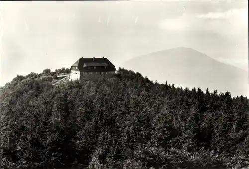 Ak Oybin in der Oberlausitz, Hochwaldbaude, Berge