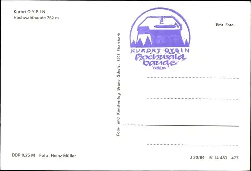 Ak Oybin in der Oberlausitz, Hochwaldbaude, Berge