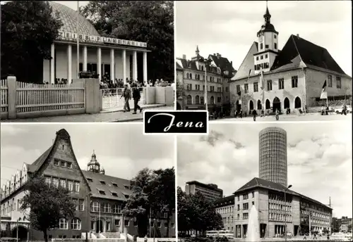 Ak Jena in Thüringen, Zeiss-Planetarium, Rathaus, Universität, Am Zentralen Platz