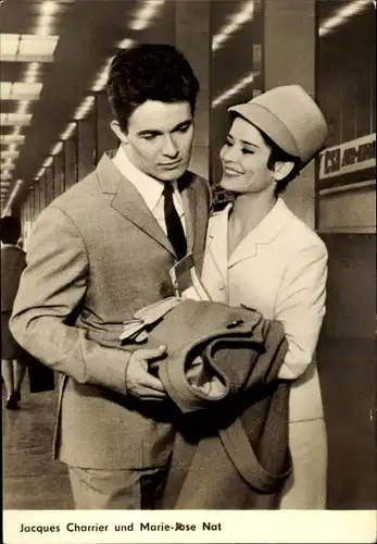 Ak Schauspieler Jacques Charrier, Schauspielerin Marie José Nat