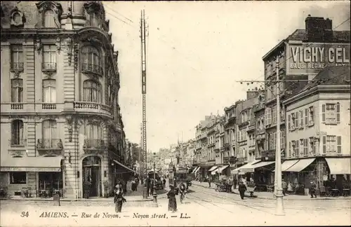 Ak Amiens Somme, Rue de Noyon