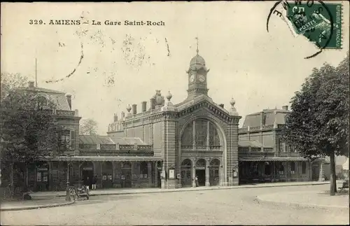 Ak Amiens Somme, Bahnhof Saint Roch