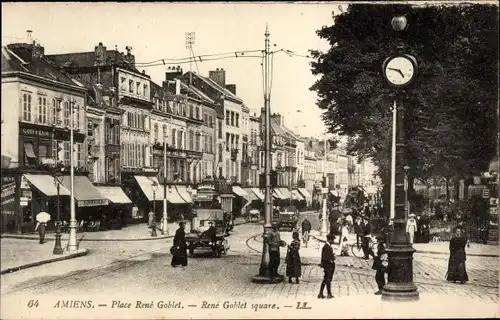 Ak Amiens Somme, Place Saint Denis, Place Rene Goblet