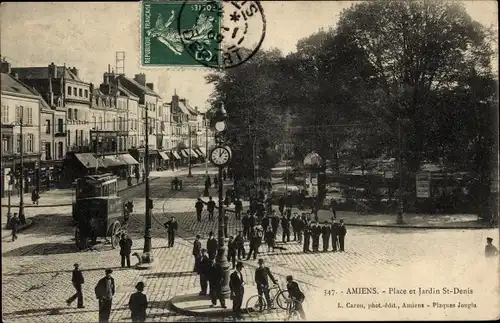 Ak Amiens Somme, Saint-Denis-Platz und Garten