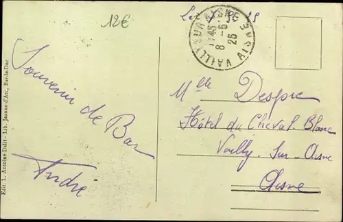 Ak Bar le Duc Meuse, Michaud Monument, Rue Entre-deux-Ponts