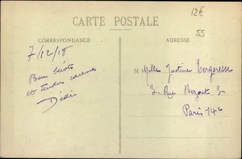 Ak Ancerville Maas, Nationalstraße